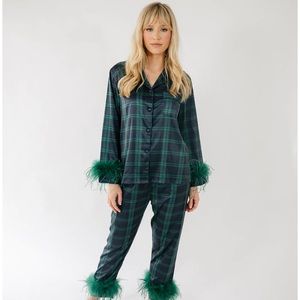 Bonvivian Green plaid pajamas size XS